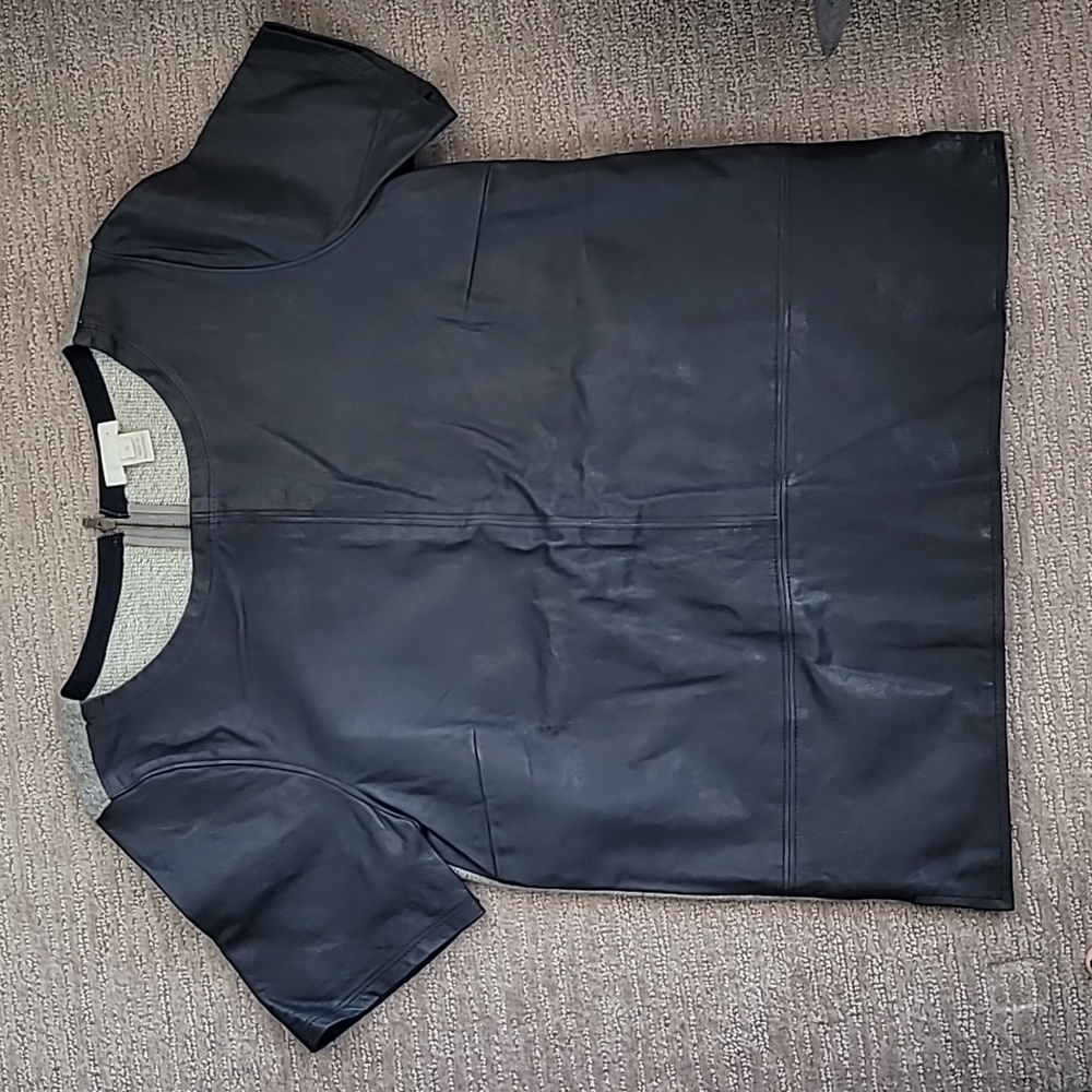 JCrew leather top az Small